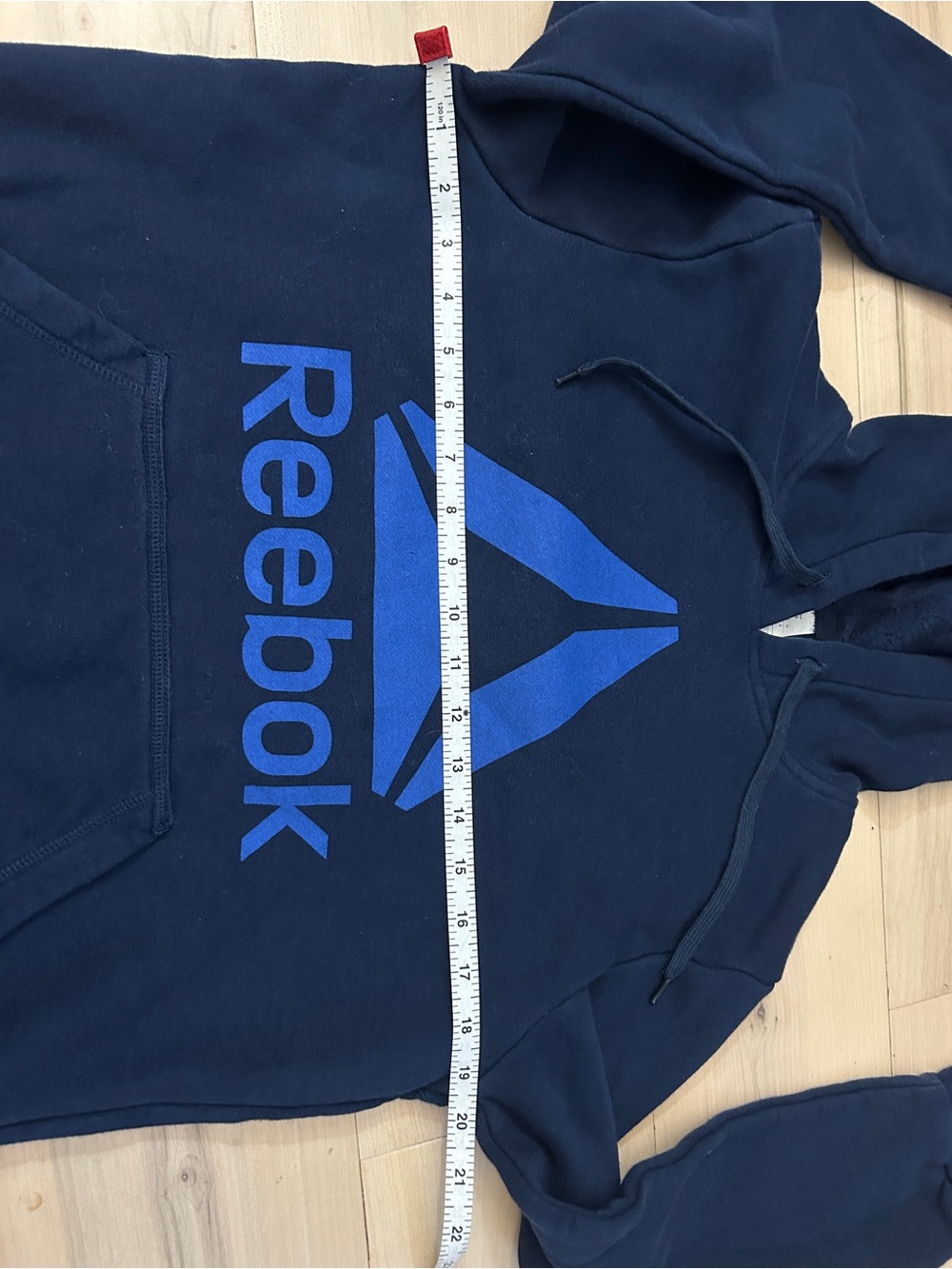 Reebok Hoodie Sweatshirt Navy Blue Small - Picture 4 of 9